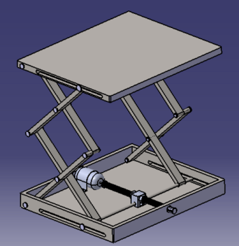 0.5m Electric Motor Scissor Lift Platform with Catia Parametric 3D Geometric Digital Model