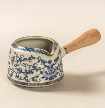 280ml Blue and White Ru Kiln Gongbei Fair Cup Premium Ceramic Tea Divider Household Kung Fu Tea Set Tea Sea Uniform Tea Cup
