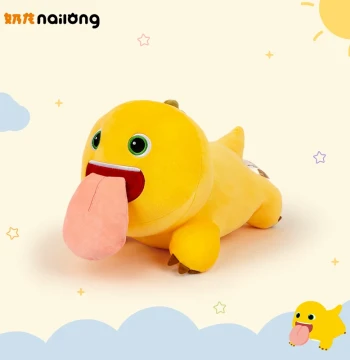 Authentic Nail Dragon Tongue-Out Plush Keychain - Magnetic Soft Cute Doll Toy Gift for Boys and Girls Birthday