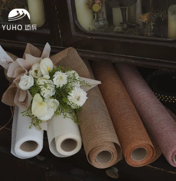 YU HO Colored Hemp Roll Korean Style Fresh Flower Bouquet Wrapping DIY Handmade Mesh Floral Shop Materials