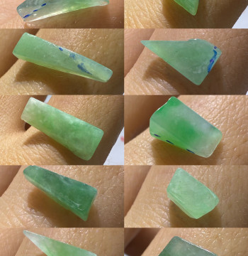 D41-D50 Small Ice Color Natural Burmese Jadeite, Authentic Grade A Guaranteed, Triple Compensation for Fakes