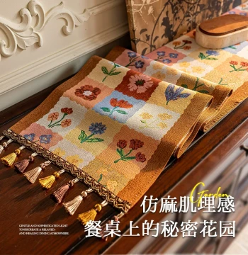 American Retro Table Runner Light Luxury Cover Cloth Vintage High-End Coffee Table Long Strip Cover Towel TV Cabinet Dresser Tablecloth