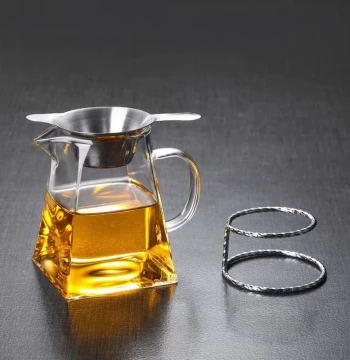 Heat-Resistant Thickened Glass Fairness Cup, Tea Serving Divider with Strainer, Tea Sea Set, Kung Fu Tea Ware, Large Public Cup, Free Shipping