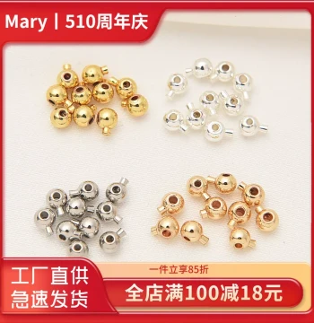 14K Gold-Filled Steel Wire Positioning End Clasps for DIY Pearl Necklaces and Bracelets, Silver Tone Finish Caps