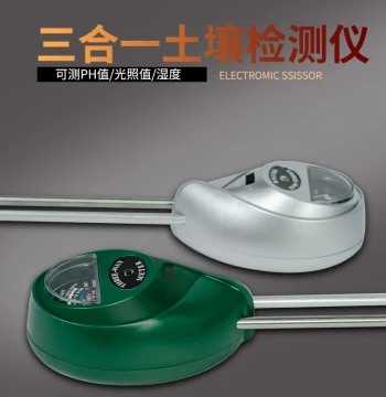 Soil Moisture and pH Meter - Acidity and Nutrient Tester for Flowers, Plants, and Garden Soil - Round Tip Model