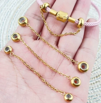 Anti-Loss Chain Safety Chain Protective Sleeve for Chow Sang Sang Bracelets & Bangles - Lucky Bead Spacer Anti-Loss Gadget