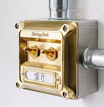Annual Ring Park - Woolwich Series: Industrial Style Toggle Switch, Single/Double Pole Surface Mount with Base Box