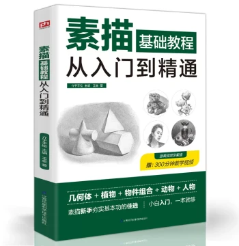Sketching Zero-Based Tutorial from Beginner to Master Self-Study Introductory Course Materials Books Pencil Hand Drawing from Single Plaster Geometric Shapes Adult Art Secrets Copying Templates to Mastery Set Portrait Figure Sketch Painting