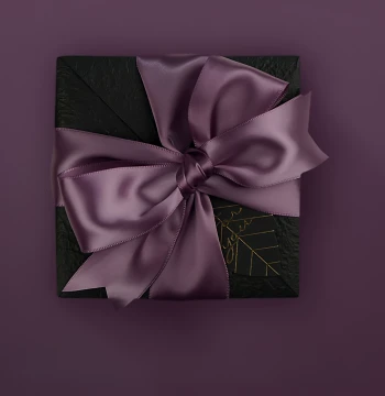 Black Extra-Large Gift Box Wrapping Paper Set with Ribbon, Premium Style for Boyfriend's Birthday, Purple