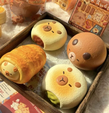3C Compliant Original New Wood Jiki Capybara Bread Squishy Stress Relief Slow Rebound Cute Squishy