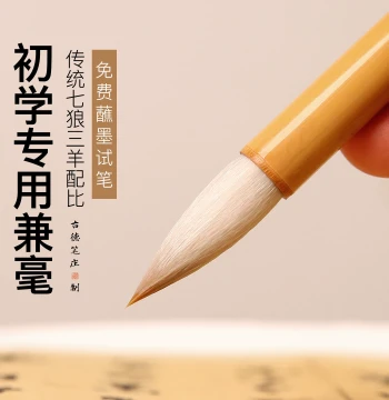 Beginner Special Medium Kai Jianhao Brush for Student Calligraphy Practice, Kaishu, Seal Script, Two Wangs Small Xingshu, and Xingkai