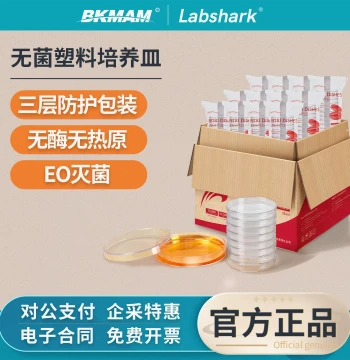 Labshark Disposable Sterile Plastic Bacterial Petri Dishes 90mm for Microbial Bacteria Round and Square Sterilized Plates