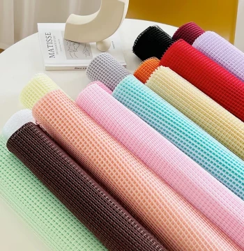 Hua Zhong Qing Rainbow Grid Mesh Flower Bouquet Wrapping Gauze, Square Grid Fresh Flower Packaging Net Yarn, DIY Handmade Materials for Florists
