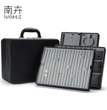 Nanhui New High-End Jewelry Storage Box: Multi-Function Portable Detachable Multi-Layer Case for Rings, Necklaces, and Bracelets