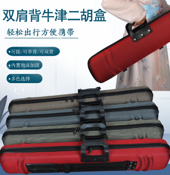 Professional Erhu Case in Oxford Cloth - Carry-on and Dual-Strap Backpack with Foam and Velvet Lining