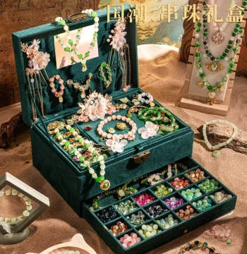 Children's Bracelet Beading Handmade DIY Material Ancient Chinese Style Jewelry Gift Box Girl 6th Birthday Children's Day Gift Toy