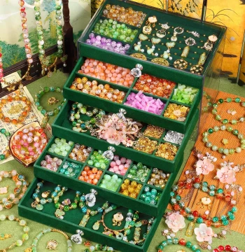 Children's Beaded Bracelet Handmade DIY Material Kit, Ancient Style Gift Box, Girls' Bracelet Toy Gift Set 10