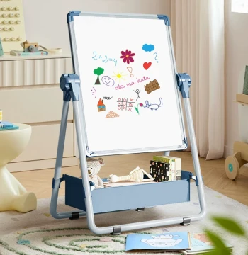 Children's Drawing Board, Baby Magnetic Double-Sided Teaching Home Small Blackboard with Stand, Coloring Graffiti Erasable Writing Whiteboard