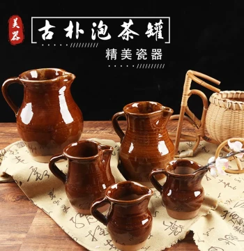 Commercial Chinese Style Yunnan Pure Handmade Clay Tea Pot, Tea Server, Earthware Tea Ware, Health Tea Teapot, Tea Art Decorative Jar