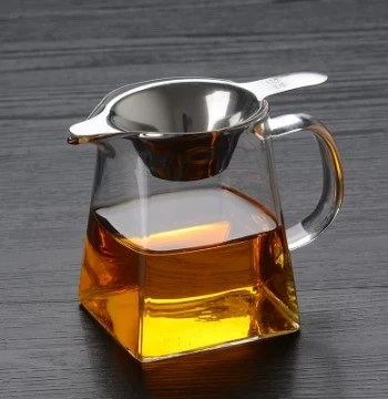 Heat-Resistant Thickened Glass Fairness Cup (Gongdao Bei) - Tea Serving Set with Strainer for Kung Fu Tea (Large Size, Free Shipping)