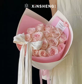 Xinsheng Story New Product Snow Satin Ripple · Fabric Fresh Flower Bouquet Bow Handmade DIY Gift Floral Materials