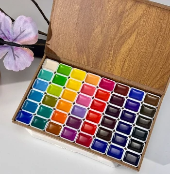 Solid Chinese Painting Pigment, Watercolor and Gouache Paint Set for Art, Specialized for Beginners, Elementary Students, and Children, Pure Colors