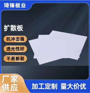 Qifeng High-Transparency PC Diffuser Board with Drilling Processing, Milky White Anti-Aging PC Frosted Light Uniform Board Cutting and Engraving