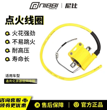 NIBBI Motorcycle Ignition Coil High-Voltage Pack - High Performance, Unlimited Speed, Universal 4-Stroke Transformer for Enhanced Ignition