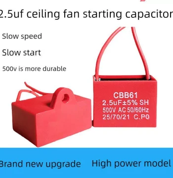 Universal 2.5uf Ceiling Fan Start Capacitor Motor Fan CBB61 Start Run Capacitor 500V