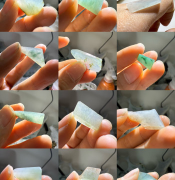 O1070-1090 Small Ice Pieces, One Item Per Photo, Natural Myanmar Jadeite Offcuts, Authentic Grade A Guaranteed, Triple Compensation for Fakes