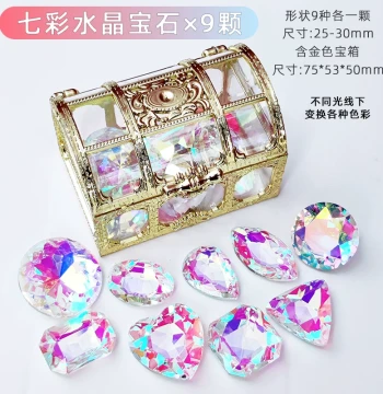 Children's Gemstone Toy Crystal Diamond with Gift Box for Girls Sun Catcher Crystal Toy Colorful Gemstones for Girls