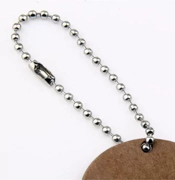 Free Shipping Stainless Steel Ball Chain 2.4mm Beads Silver Wave Ball Chain Tag Chain Label Chain Keychain Ring DIY Chain