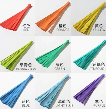 Bamboo Fan Making Kit: Colored Bamboo Strips and Weaving Tools for Children's DIY Palm Leaf Fans