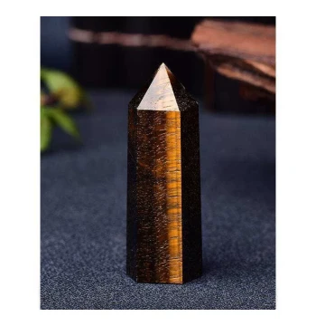Natural Tiger Eye Crystal Point Healing Stone Quartz Crystal