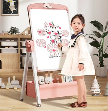 Children's Drawing Board Stand-Type Teaching Small Blackboard Baby Double-Sided Magnetic Coloring Graffiti Home Erasable Writing Whiteboard