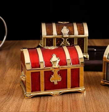 Rapid European Vintage Treasure Chest M Zinc Alloy Creative Storage Box Jewelry Box Photo Prop Creative Gift Storage