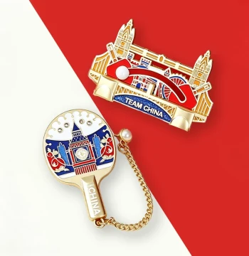 Commemorative Pin Creative Sports Table Tennis Badge