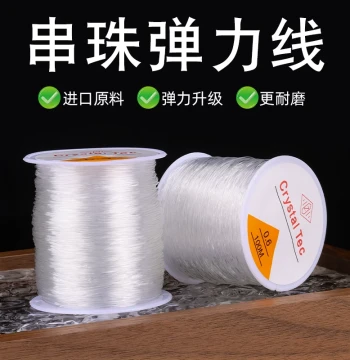 Wear-Resistant Transparent Crystal Elastic String for Beaded Bracelets, Buddha Beads, and Wenwan Jewelry Making