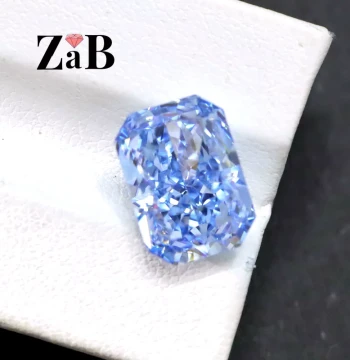 Saint Mary's Sapphire Radiant Ice-Cut Ring Gemstone Face Custom Processing Available Finished Colored Gemstone Main Stone Loose Stone