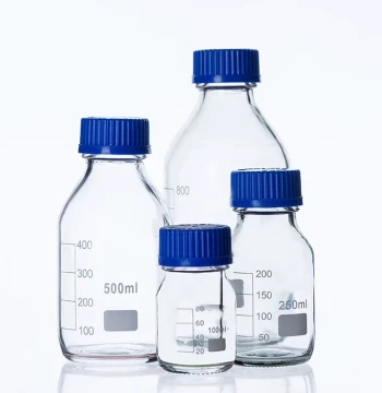 US Schott Transparent Blue-Cap Reagent Bottles 100ml/250ml/500ml/1000ml Glass Blue-Cap Screw-Top Bottles