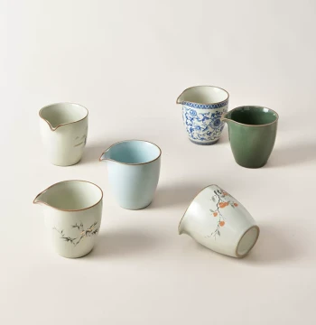Ru Kiln Tea Set, Household Tea Sea Complete Kung Fu Tea Set, Teacups, Teapot, Fair Cup, Tea Tray, Full Tea Set
