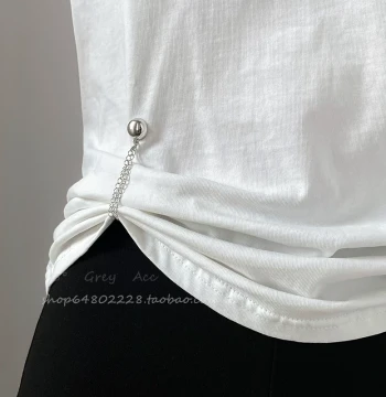 Multi-Purpose T-Shirt to Shorts Hem Lifter Tool - Bottom Shortener Chain with Magnetic Buckle, No-Sew Cuff Fixing Clip