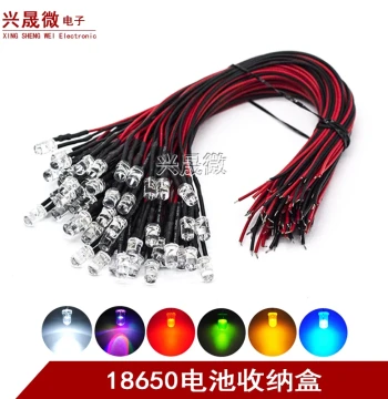 5MM Ultra-Bright LED Diodes with Pre-attached Wires for 5V/12V - Model Decoration, Toy Car Indicator Lights, Illumination