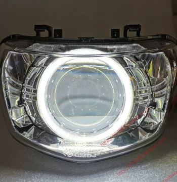 Projector Headlight Modification Kit Compatible with Yamaha Jog i 125, HID Xenon and LED Lens Upgrade