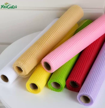 Grid Gauze Colored Mesh Hollow Lattice Bouquet Handmade Packaging Material Waffle Grid Xincheng Fresh Flower Shop Supplies