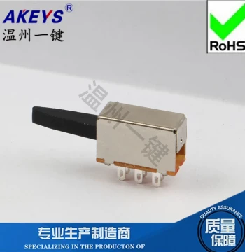 PS-22I48 High-Quality Straight Key Non-Locking Switch, 6P Hole Pin Reset Switch with Special Handle Toggle Switch