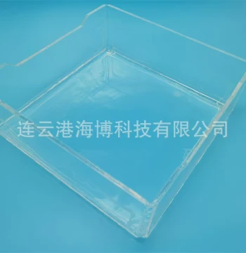 High-Temperature Sintering Crucible, High-Precision Square Transparent Quartz Saggar for Powder Sintering, Kiln Furniture for Lithium Battery Sintering