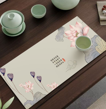 Chinese Style Small Tea Mat Absorbent Diatomite Table Mat Tea Mat Absorbent Quick-Drying Coaster Kitchen Countertop Drainage Mat Placemat