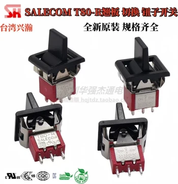 Imported Original SH T80-R SALECOM 3-Pin 6-Pin 2-Position 3-Position Reset Toggle Rocker Boat Switch