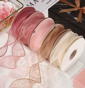4.0cm Mermaid Tulle Ribbon for Floral Packaging – Bouquet Gift Bow with Scalloped Edge, Wave Mesh Netting